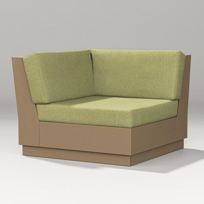 PW Designer Series Elevate Modular Corner Chair in Vintage Sahara / Chartreuse Boucle