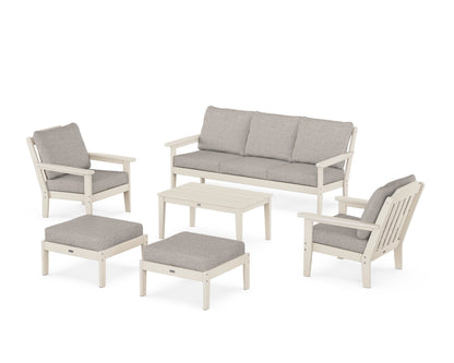 Country Living Cottage 6-Piece Lounge Sofa Set in Sand / Weathered Tweed