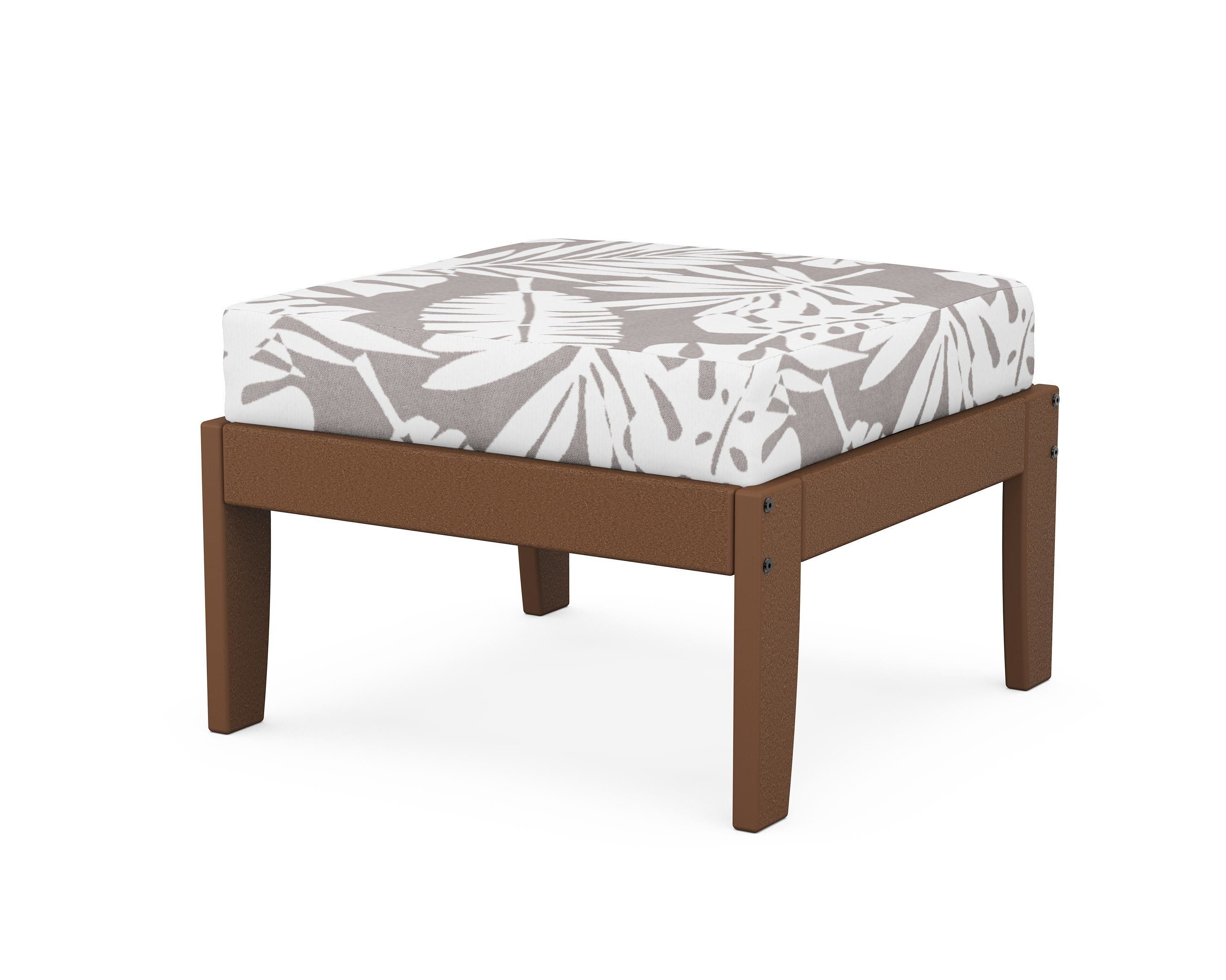 Unbranded Modular Ottoman - Classic in Teak / Leaf Grey Mist