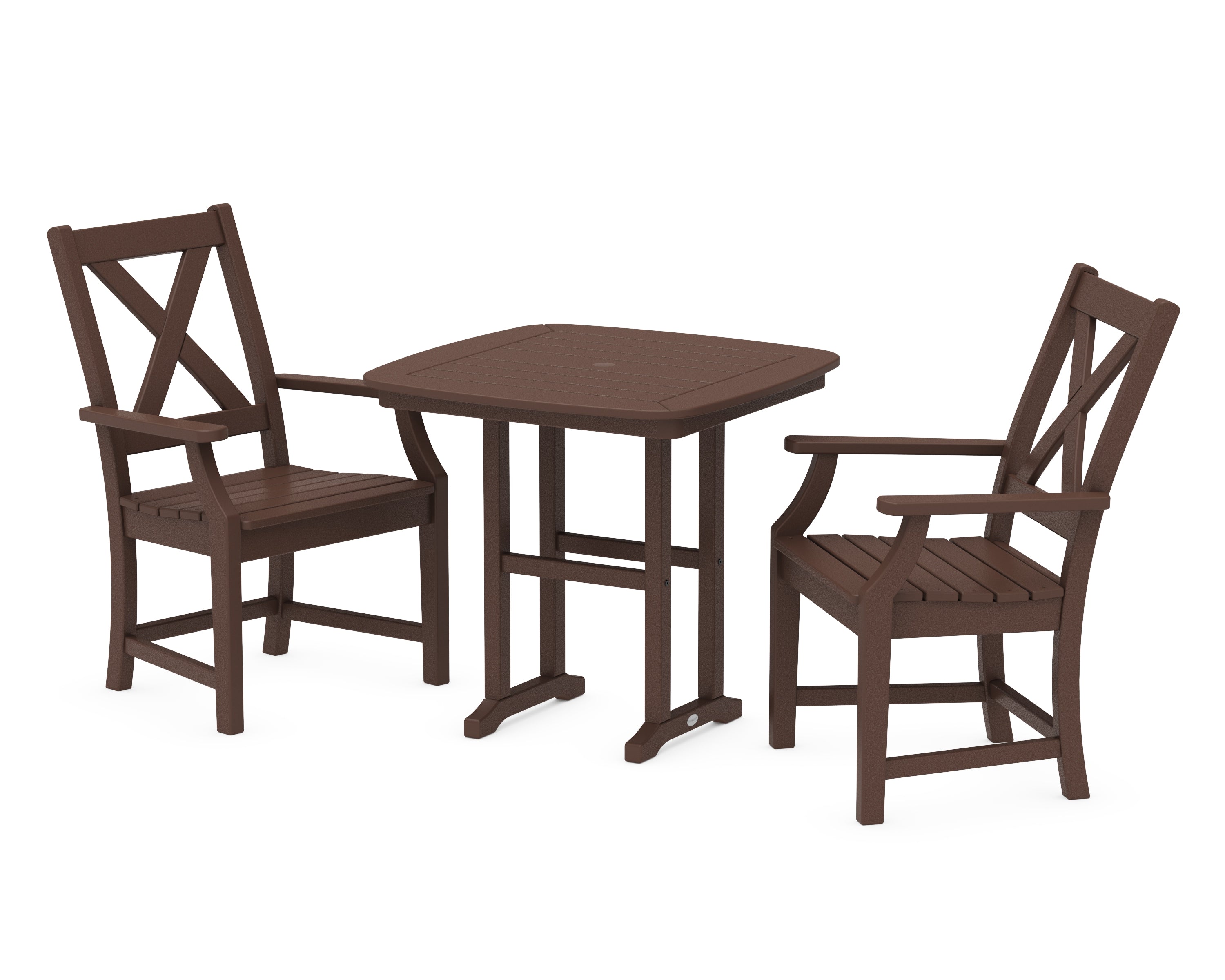 POLYWOOD® Braxton 3-Piece Dining Set in Mahogany