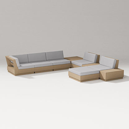 PW Designer Series Elevate 9-Piece Conversation Sectional in Vintage Sahara / Granite