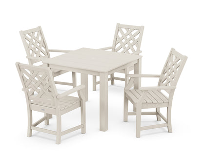 Country Living Wovendale 5-Piece Parsons Dining Set in Sand
