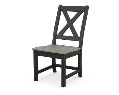POLYWOOD® Braxton Dining Side Chair in Black / Driftwood