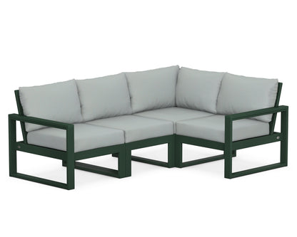 POLYWOOD® EDGE 4-Piece Modular Deep Seating Set in Green / Spa