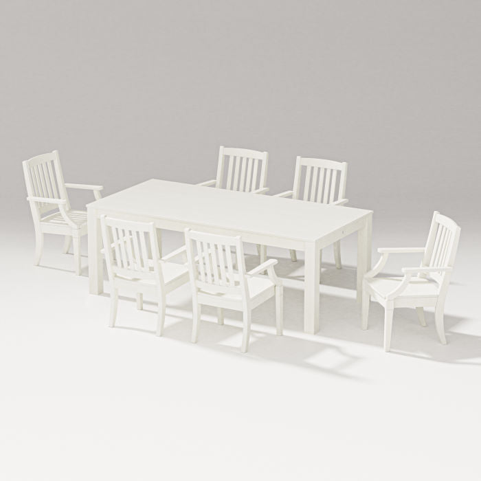 Estate Arm Chair 7-piece Parsons Table Dining Set