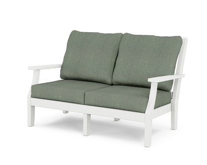 Country Living Wovendale Deep Seating Loveseat in White / Cast Sage
