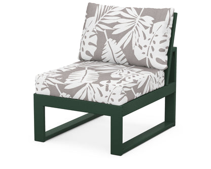 Unbranded Modular Armless Chair in Green / Leaf Grey Mist