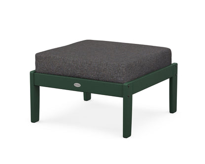 POLYWOOD® Braxton Deep Seating Ottoman in Green / Ash Charcoal