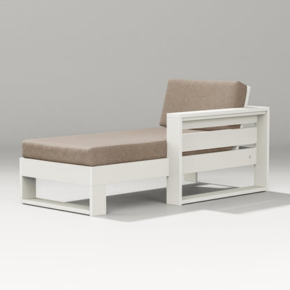PW Designer Series Latitude Modular Right Arm Chaise in Vintage White / Spiced Burlap
