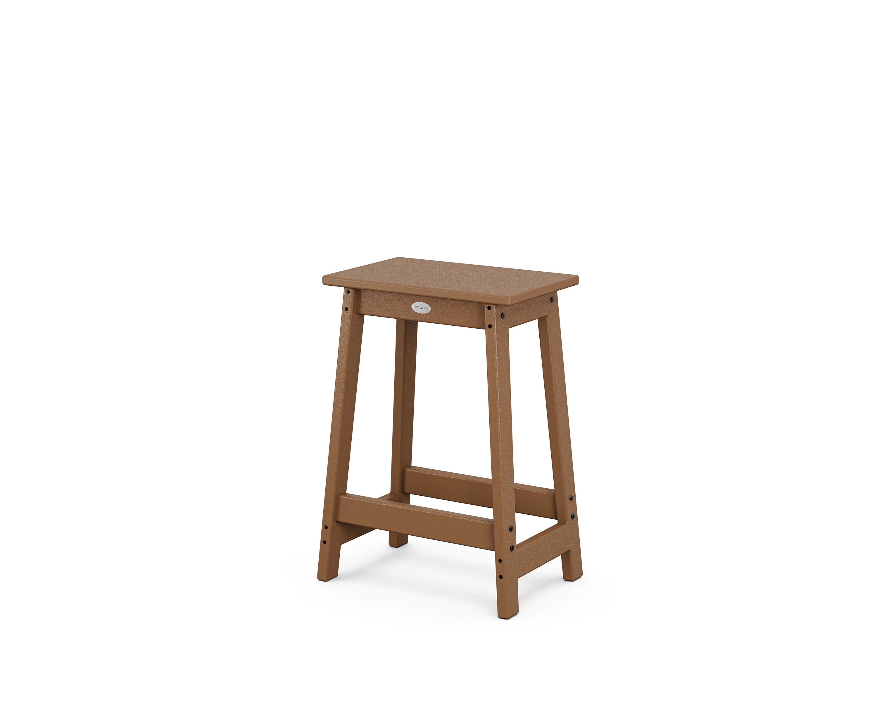 POLYWOOD® Modern Studio Counter Stool in Teak