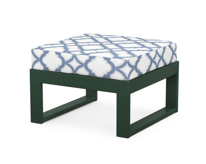 Unbranded Modular Ottoman - Modern in Green / Trellis Sky Blue