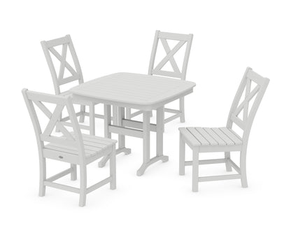 POLYWOOD® Braxton Side Chair 5-Piece Dining Set in White