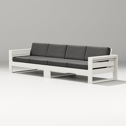PW Designer Series Latitude Straight Sectional in Vintage White / Spectrum Carbon