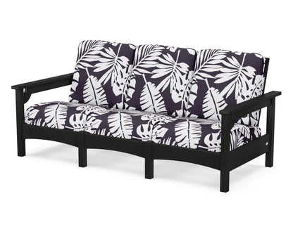 POLYWOOD® Club Sofa in Black / Leaf Navy