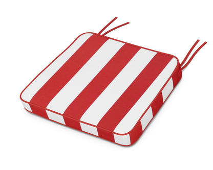 Martha Stewart by POLYWOOD® Chinoiserie Arm Chair Seat Cushion in Cabana Stripe Crimson