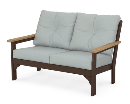 POLYWOOD® Vineyard Deep Seating Loveseat in Mahogany / Natural / Spa