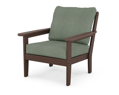 Country Living Cottage Deep Seating Chair in Mahogany / Cast Sage