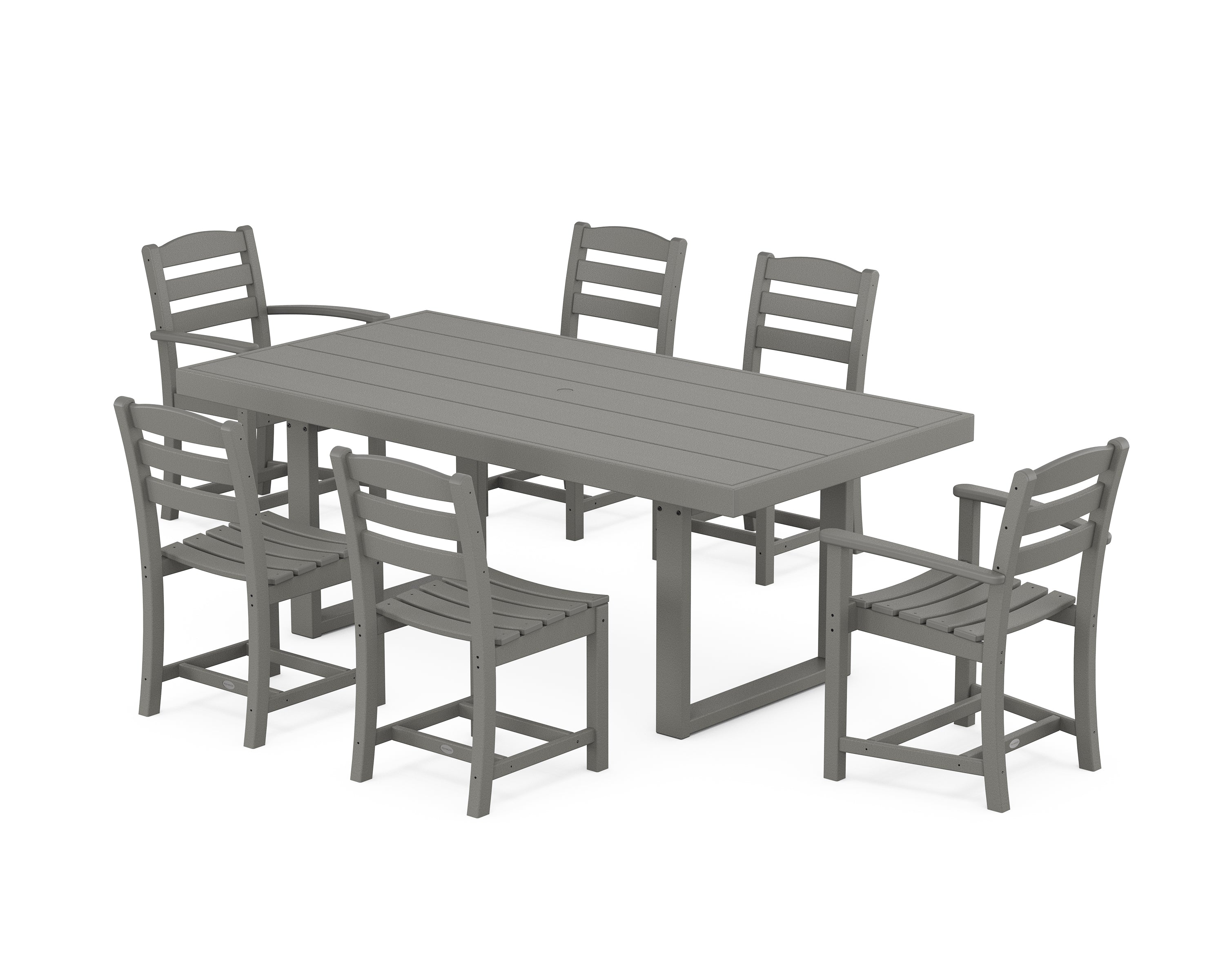 POLYWOOD® La Casa Café 7-Piece Dining Set in Slate Grey