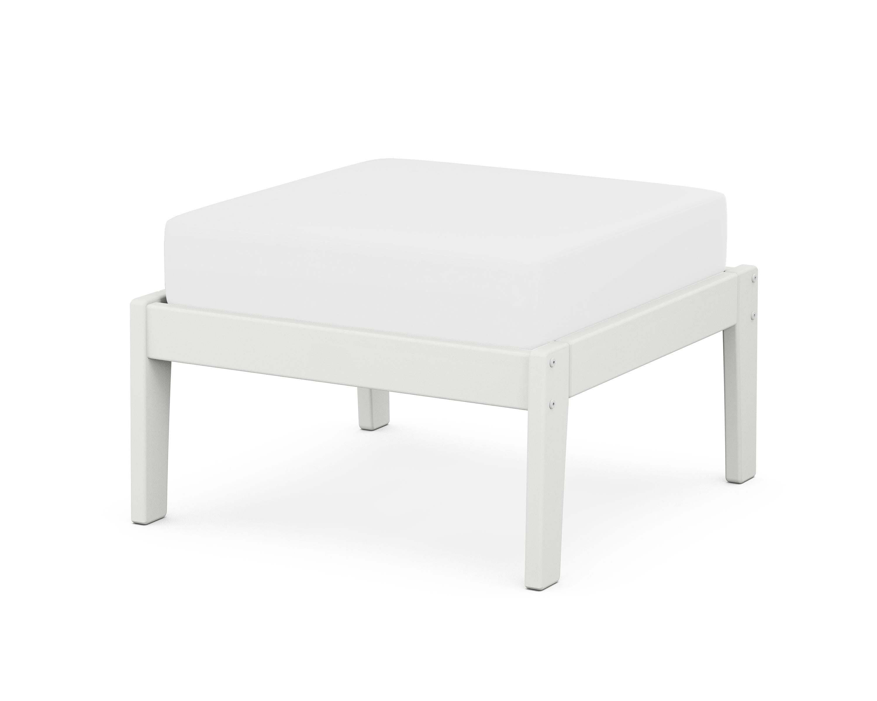 Unbranded Deep Seating Ottoman in White / Natural