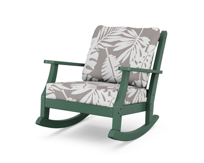 Country Living Wovendale Deep Seating Rocking Chair in Green / Leaf Grey Mist