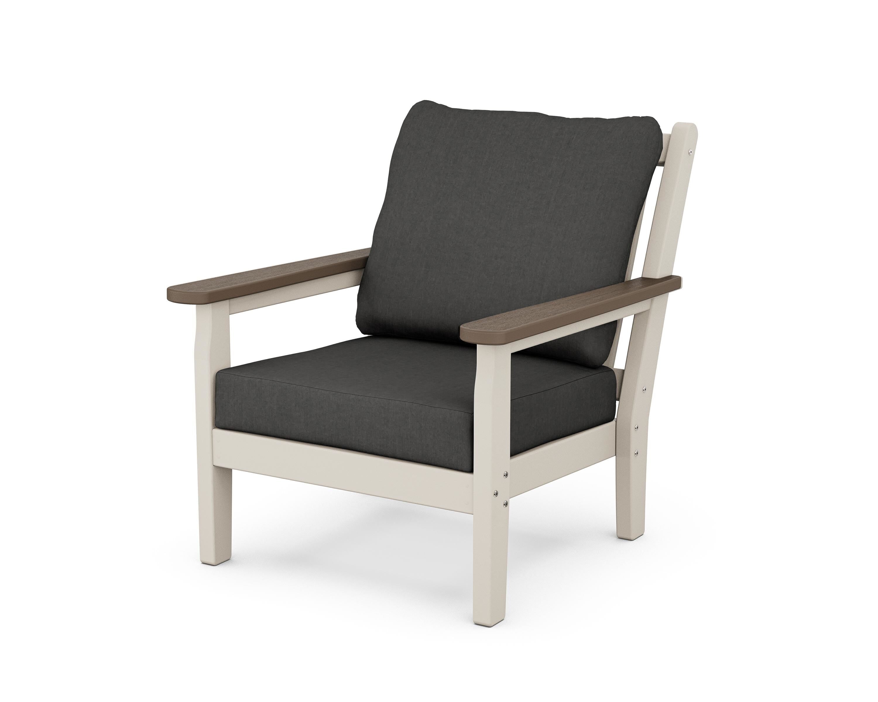 POLYWOOD® Chippendale Deep Seating Chair in Sand / Kona / Spectrum Carbon