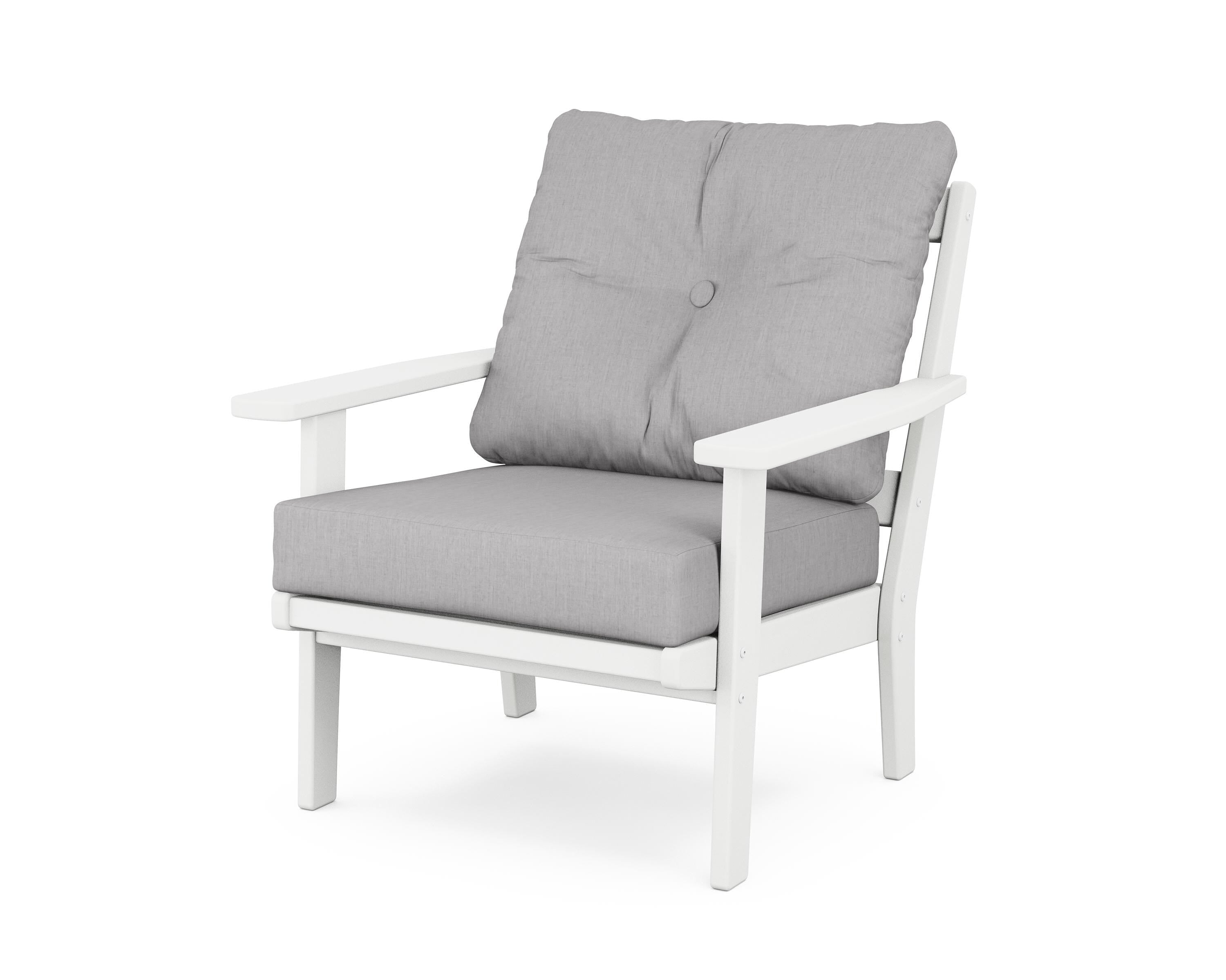 POLYWOOD® Prairie Deep Seating Chair in White / Granite