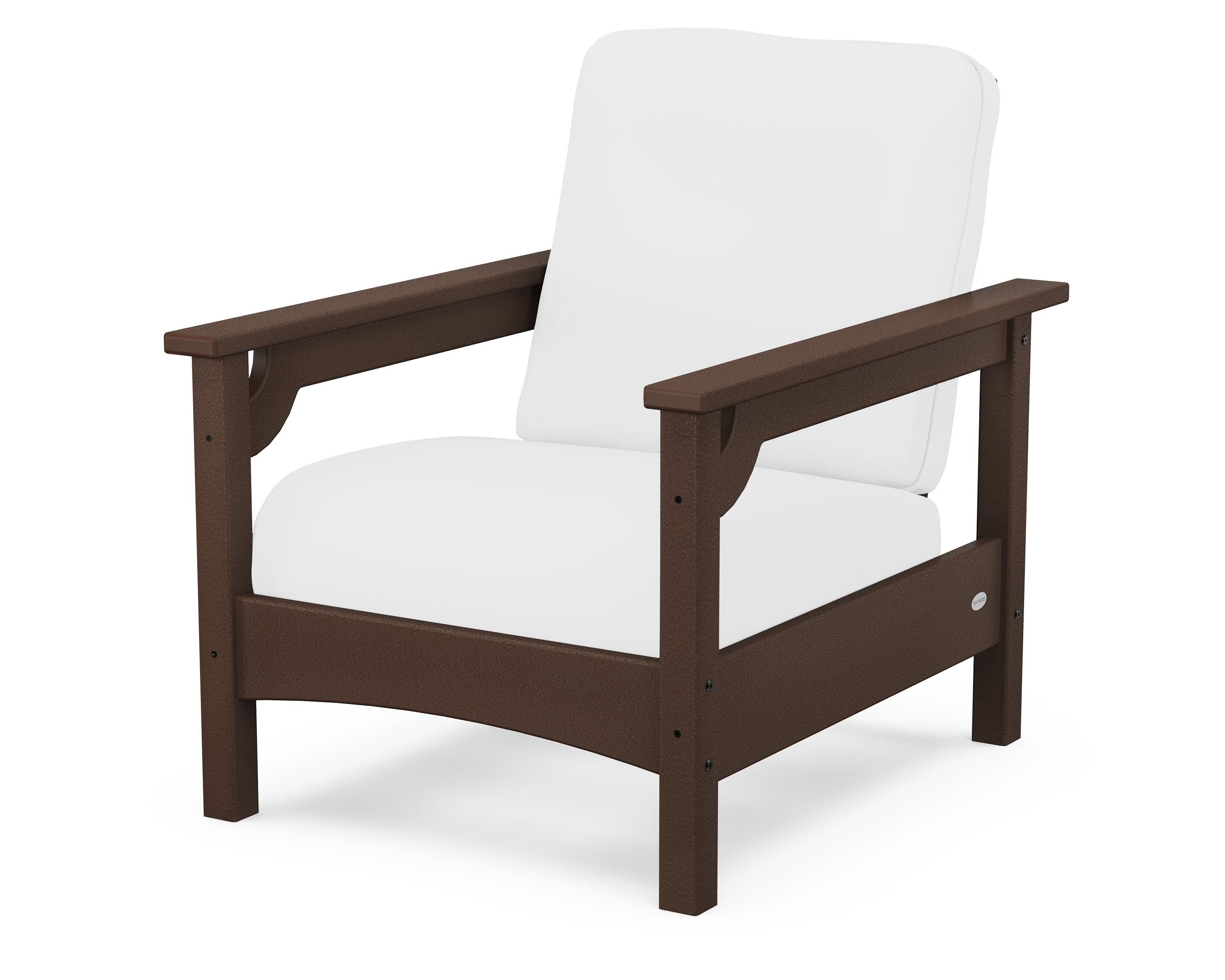 POLYWOOD® Club Chair in Mahogany / Natural