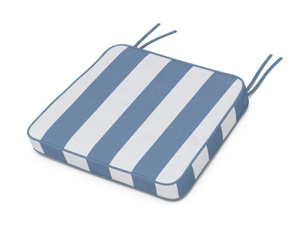 Martha Stewart by POLYWOOD® Chinoiserie Arm Chair Seat Cushion in Cabana Stripe Sky Blue