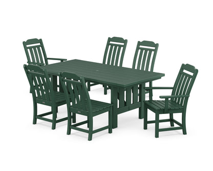 POLYWOOD® Cottage 7-Piece Dining Set with Mission Table in Green