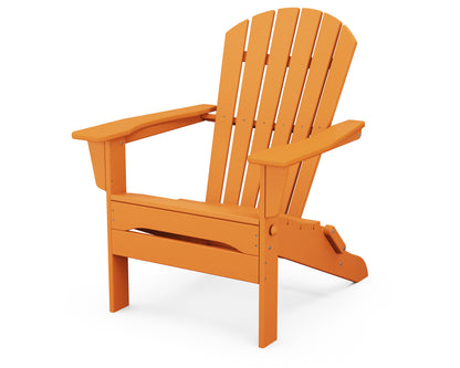 POLYWOOD® South Beach Folding Adirondack Chair in Tangerine