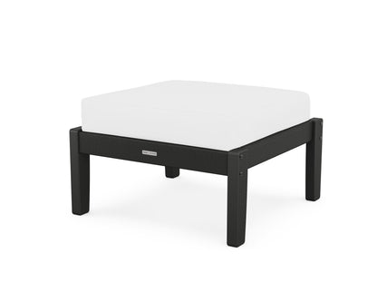 Martha Stewart by POLYWOOD® Chinoiserie Deep Seating Ottoman in Black / Natural