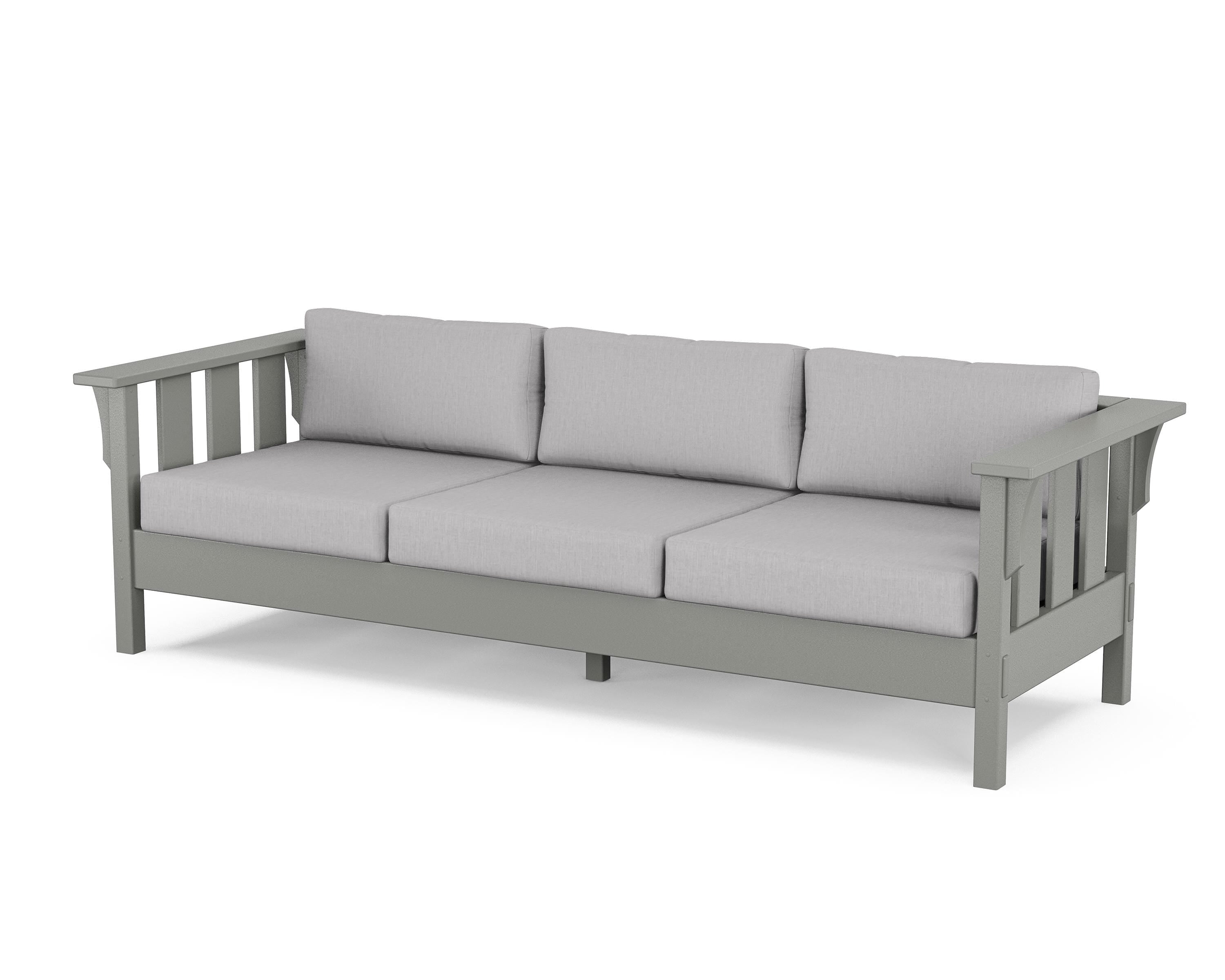 Martha Stewart by POLYWOOD® Acadia Deep Seating Sofa in Slate Grey / Granite