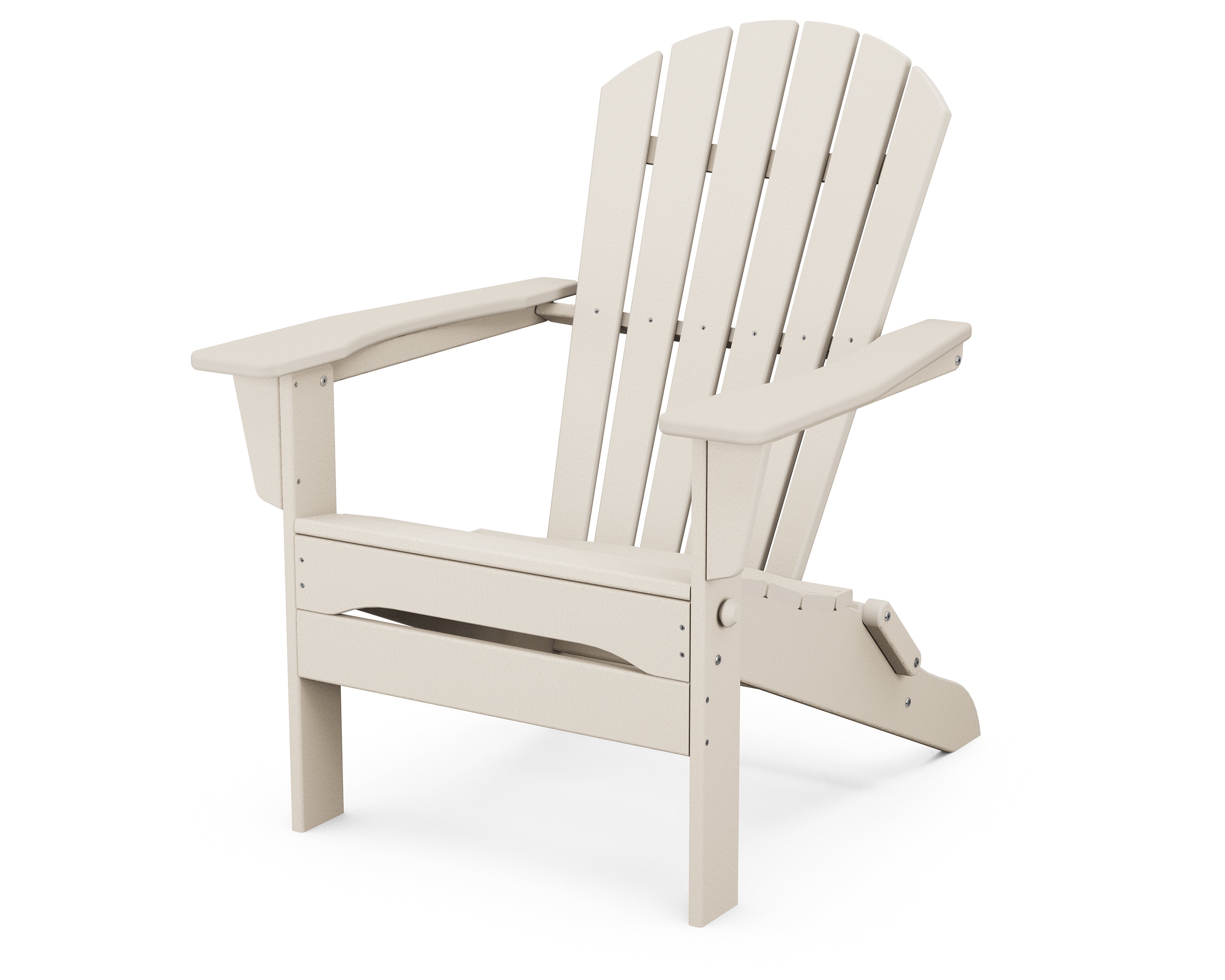 POLYWOOD® South Beach Folding Adirondack Chair in Sand