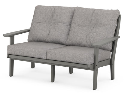 POLYWOOD® Lakeside Deep Seating Loveseat in Slate Grey / Grey Mist