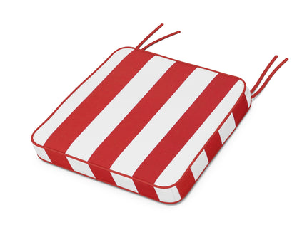 Martha Stewart by POLYWOOD® Chinoiserie Side Chair Seat Cushion in Cabana Stripe Crimson