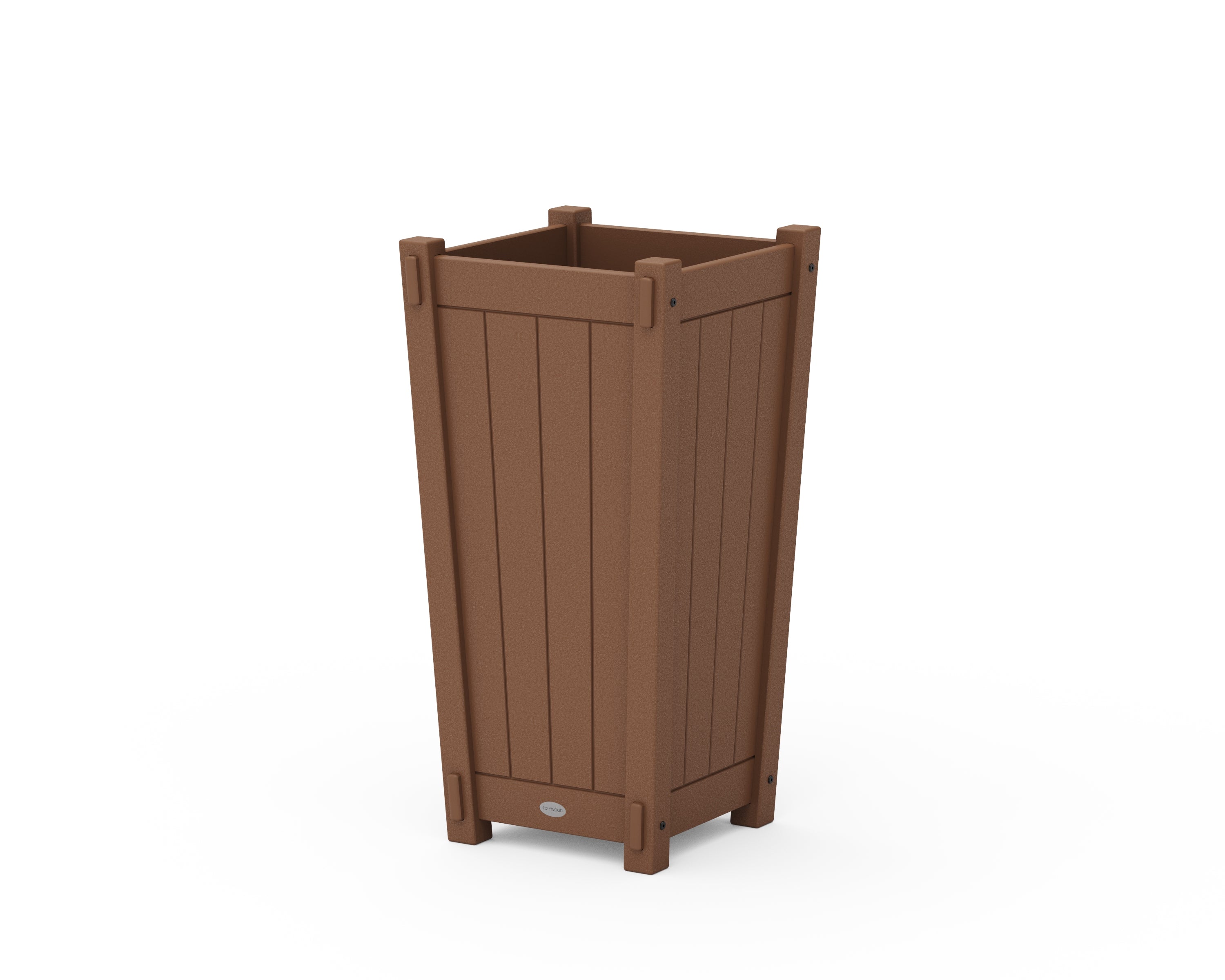 POLYWOOD® Vineyard Tapered Square Planter Box in Teak