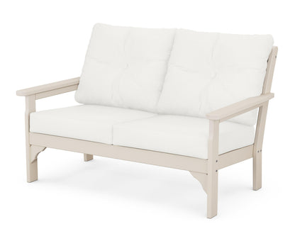 POLYWOOD® Vineyard Deep Seating Loveseat in Sand / Natural Linen