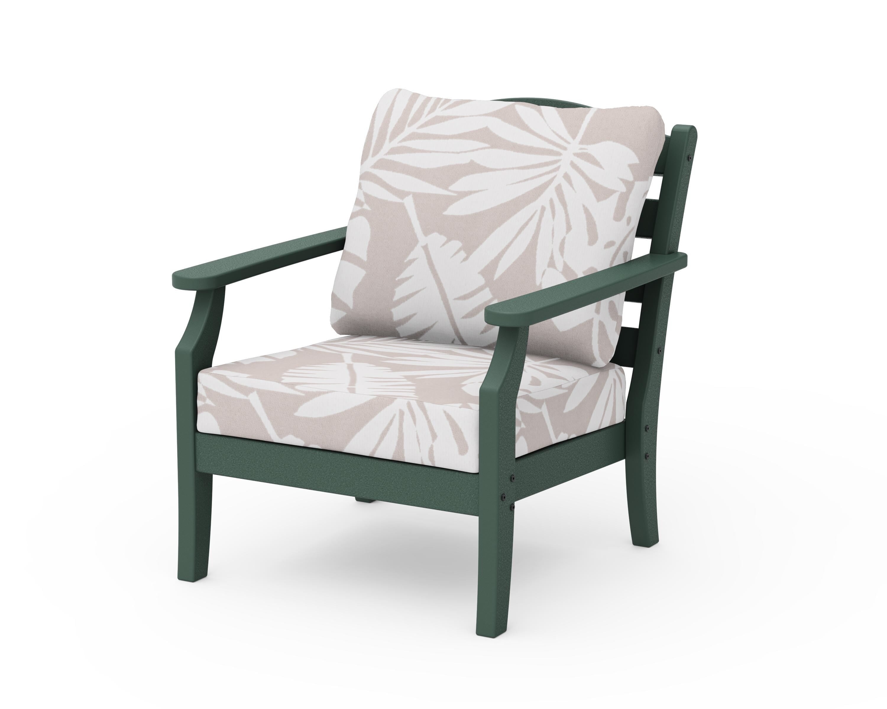 Draper James™ by  POLYWOOD® Savannah Deep Seating Chair in Green / Leaf Dune Burlap