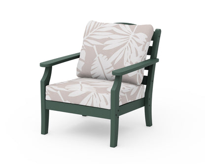 Draper James™ by  POLYWOOD® Savannah Deep Seating Chair in Green / Leaf Dune Burlap