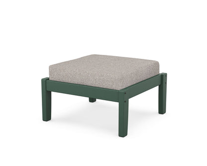 Unbranded Deep Seating Ottoman in Green / Weathered Tweed