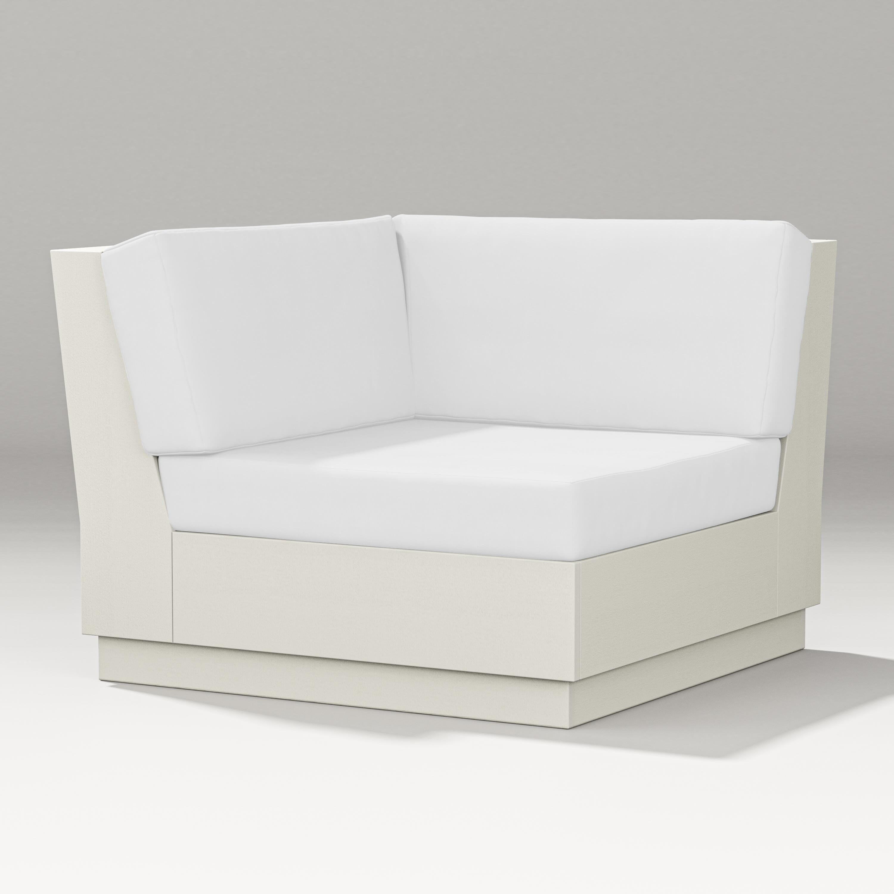 PW Designer Series Elevate Modular Corner Chair in Vintage White / Natural