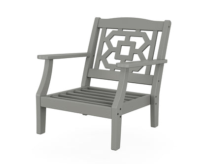 Martha Stewart by POLYWOOD® Chinoiserie Deep Seating Chair Frame in Slate Grey