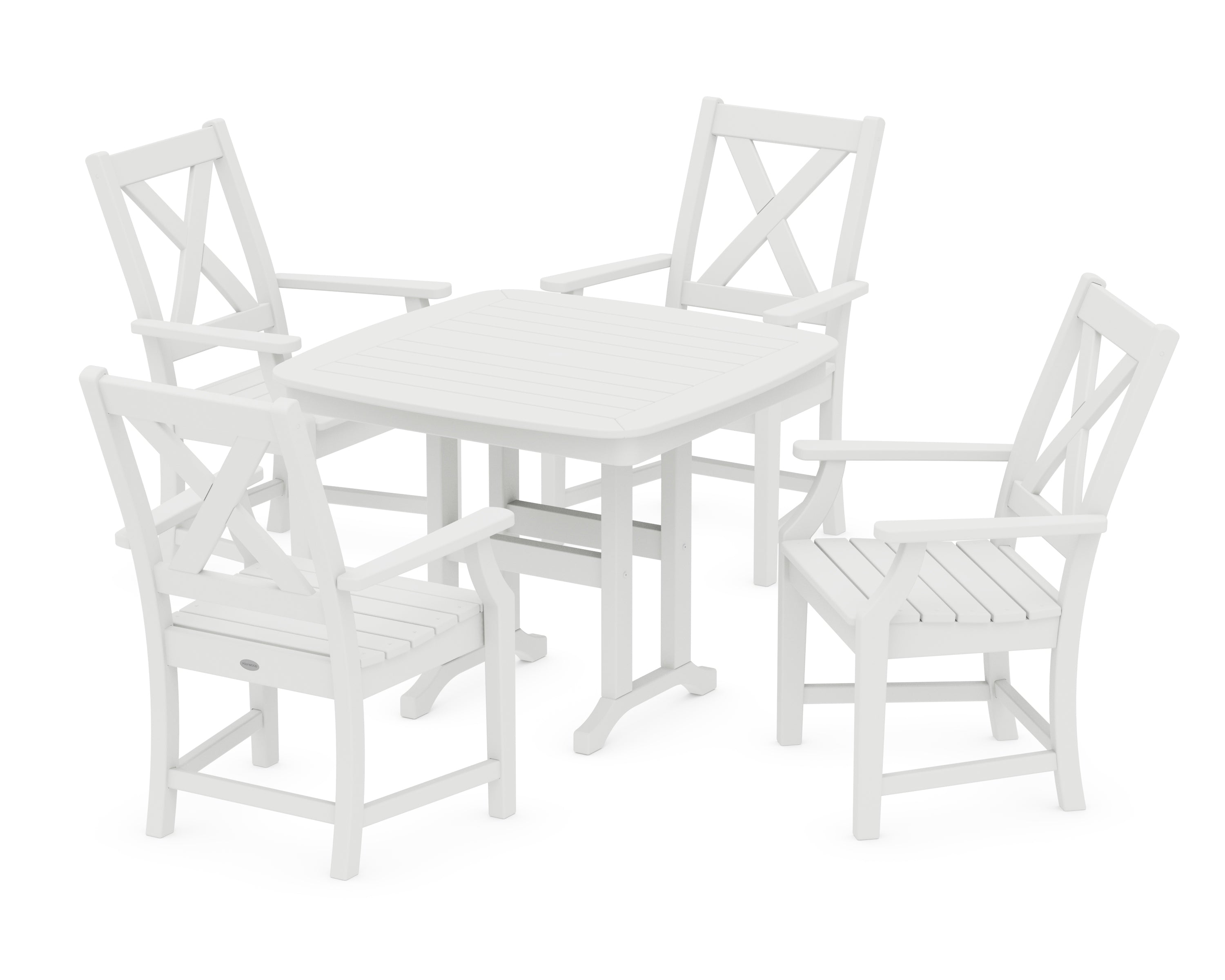 POLYWOOD® Braxton 5-Piece Dining Set in White