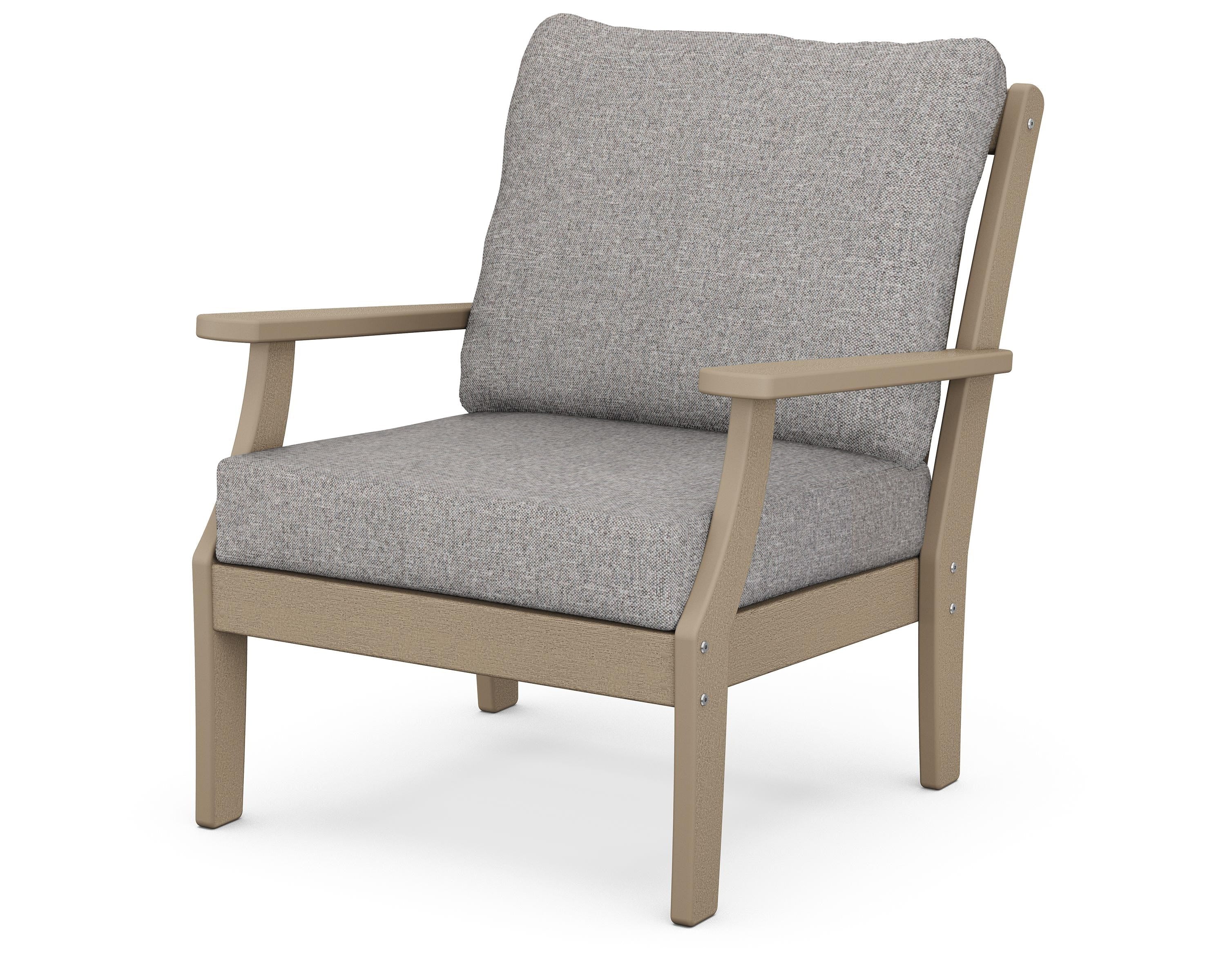 POLYWOOD® Braxton Deep Seating Chair in Vintage Sahara / Grey Mist
