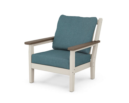 POLYWOOD® Chippendale Deep Seating Chair in Sand / Kona / Ocean Teal