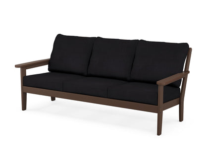 Country Living Cottage Deep Seating Sofa in Mahogany / Midnight Linen