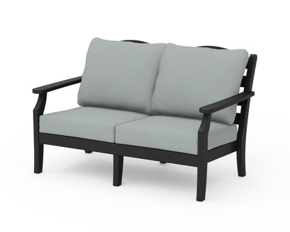 Draper James™ by  POLYWOOD® Savannah Deep Seating Loveseat in Black / Spa
