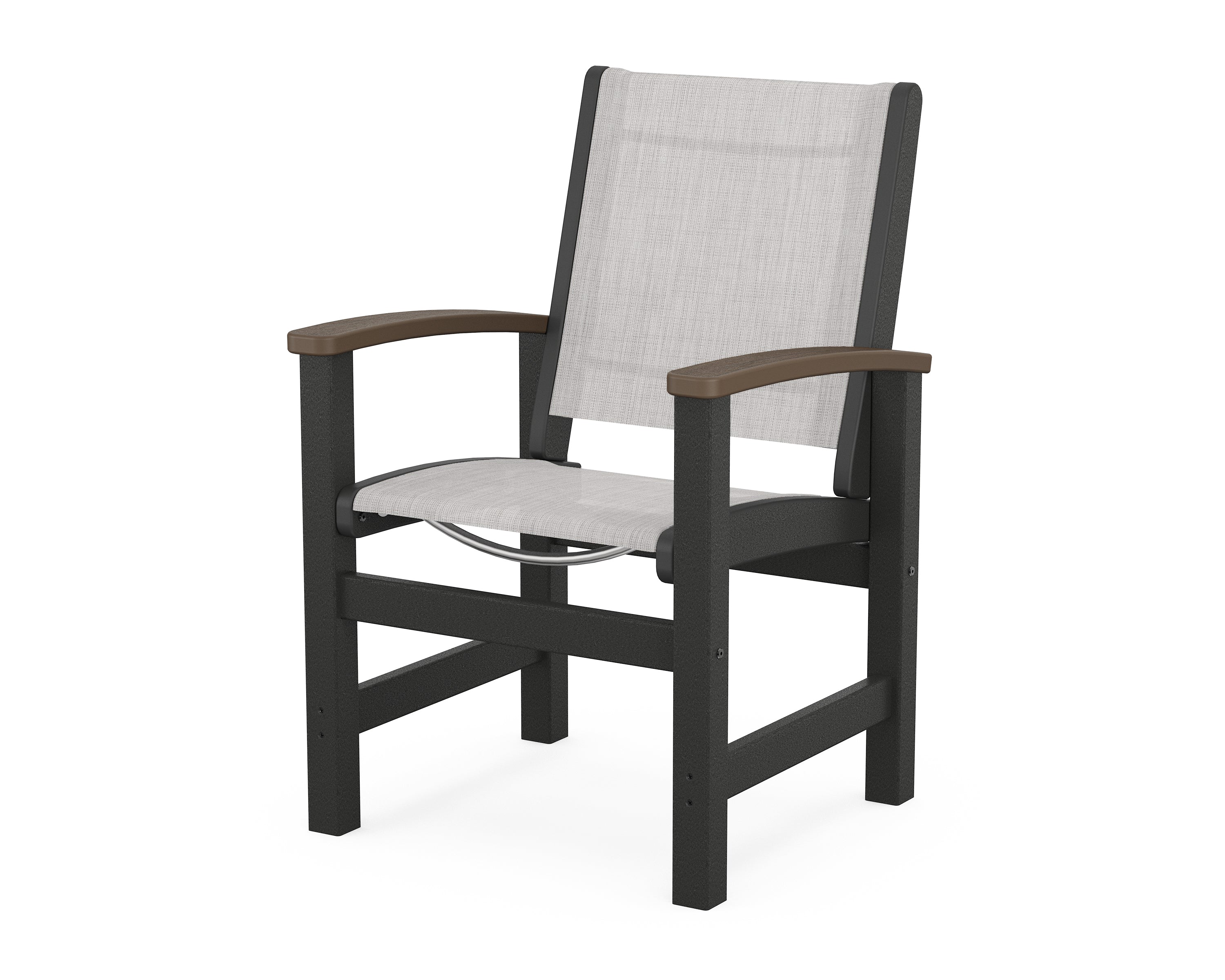 POLYWOOD® Coastal Dining Chair in Black / Kona / Parchment Sling