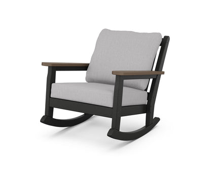 Chippendale Deep Seating Rocking Chair - Black