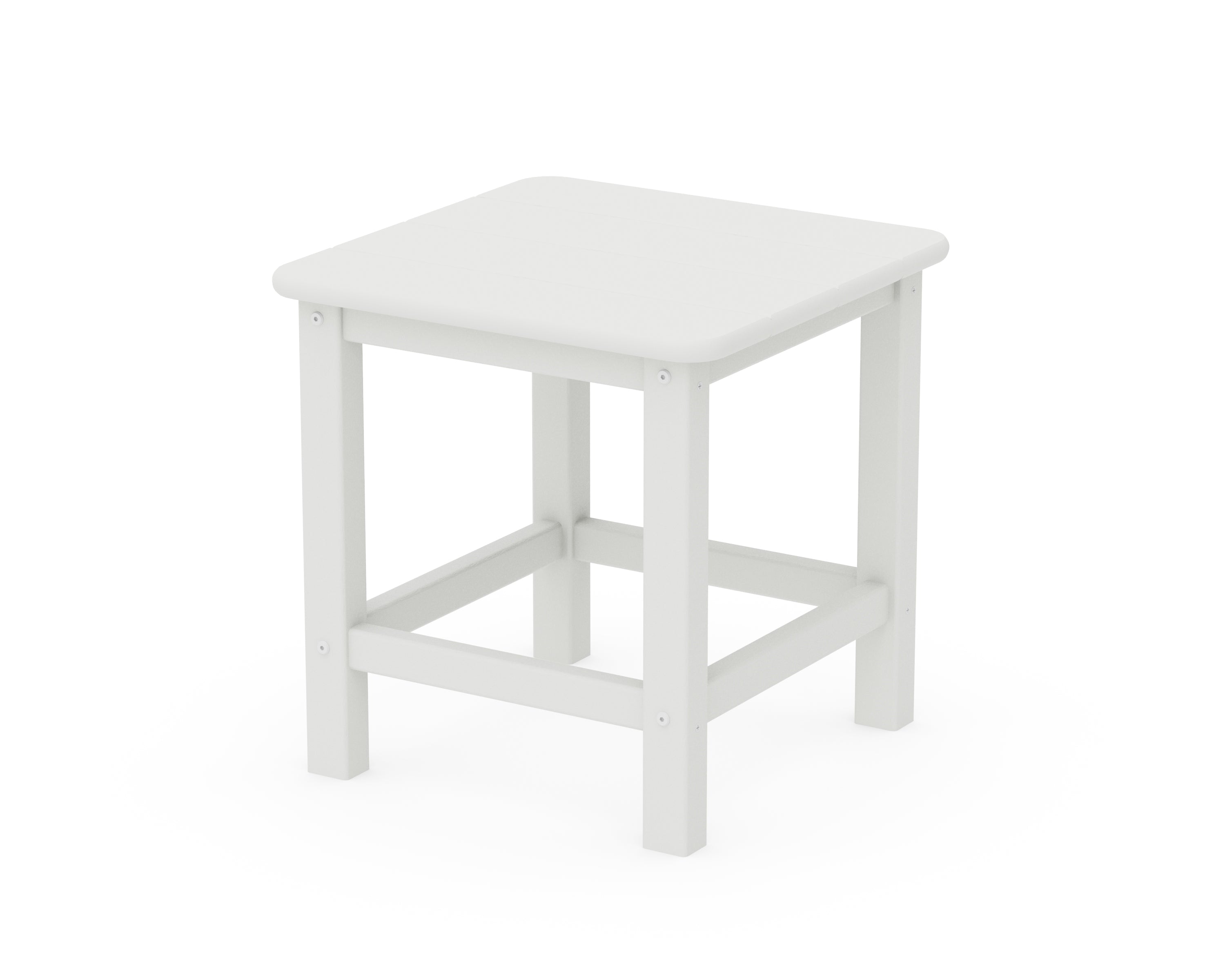 POLYWOOD® Seashell 18" Side Table in White